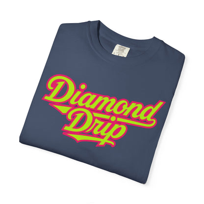 Diamond Drip Graphic T-Shirt — Retro Script Logo Tee