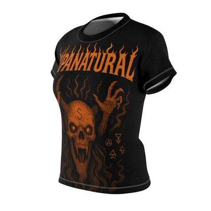 Supanatural Skull Flame Women's Tee - Gothic Horror All-Over Print