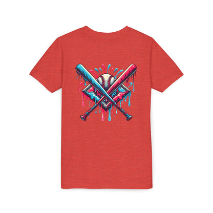 Sporty Youth Graphic Tee with Colorful Baseball Design