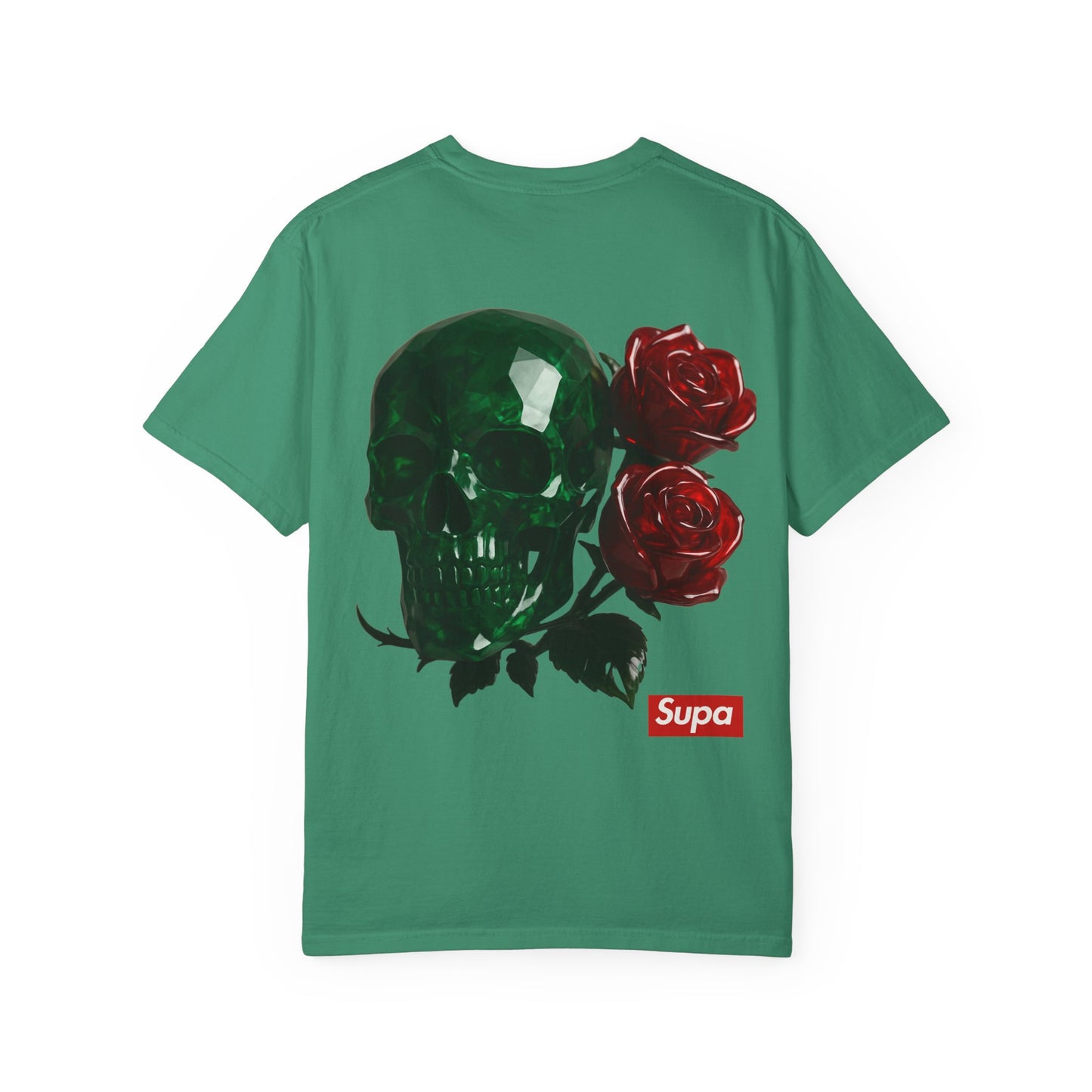 Supa Crystal Skull & Roses T-Shirt