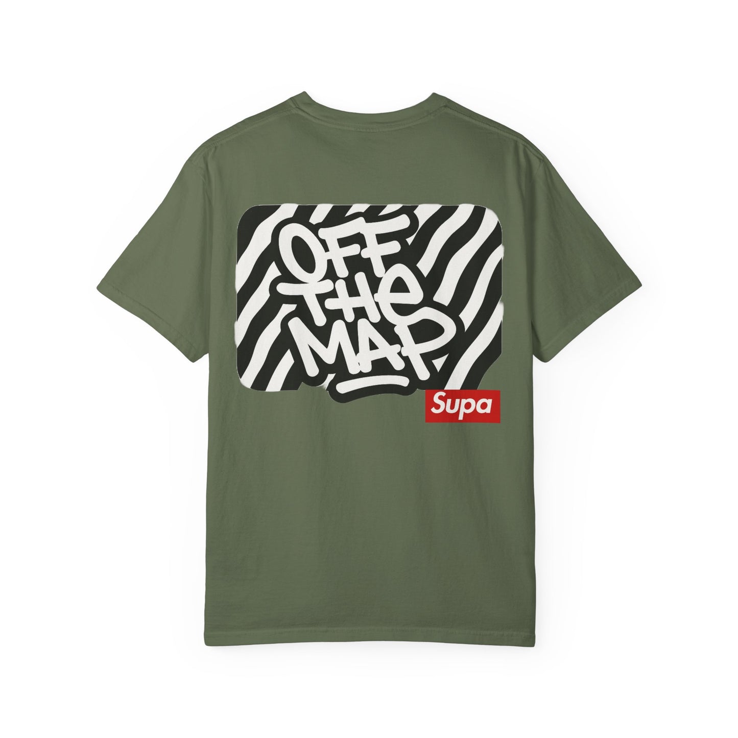 Panda Hoodie Graphic T‑Shirt — 'Supa' Front & 'Off The Map' Zebra Back