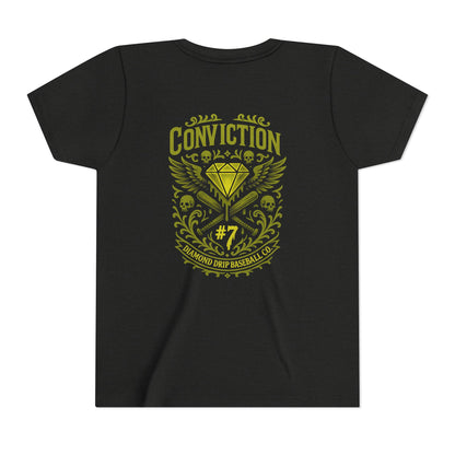 Conviction Youth Short Sleeve Tee - Inspirational Graphic T-Shirt for Kids
