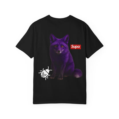 Supa Fox T-Shirt — Graphic Streetwear Tee with Purple Fox Back Print
