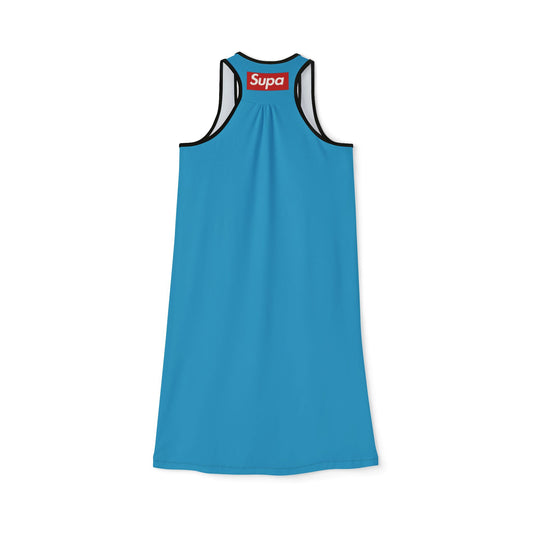 Racerback Dress — Bright Blue Minimalist Everyday Sundress