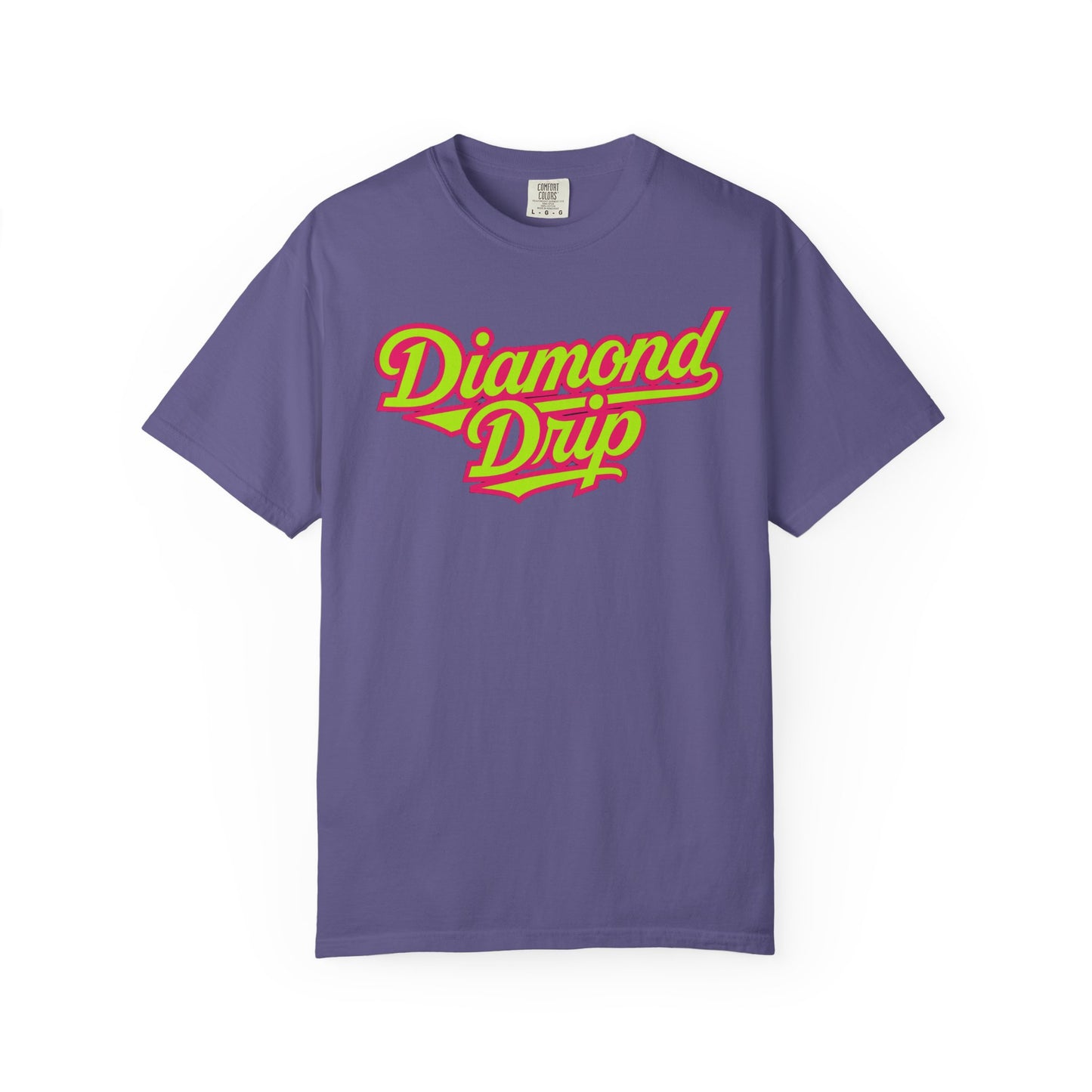 Diamond Drip Graphic T-Shirt — Retro Script Logo Tee