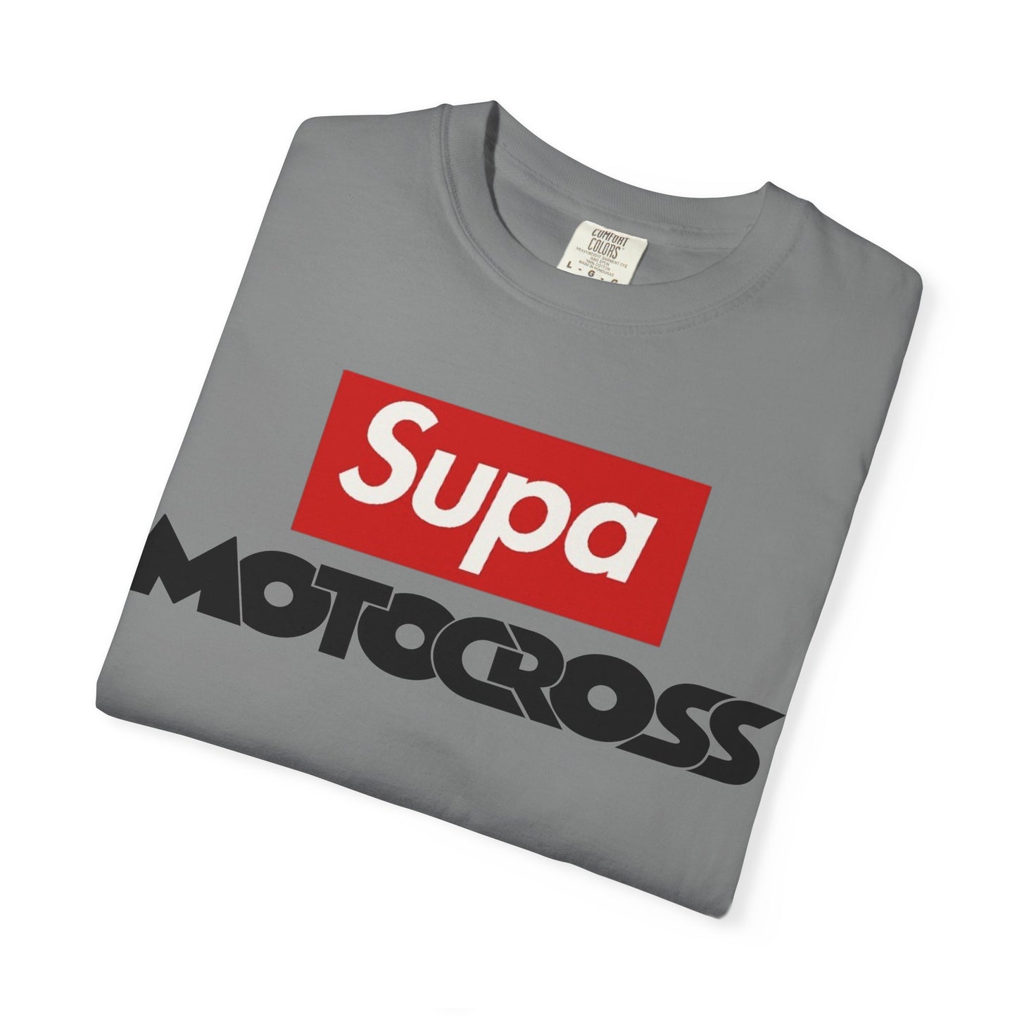 Motocross T-Shirt — "Supa" Logo & Back Graphic (Peace in a Storm)