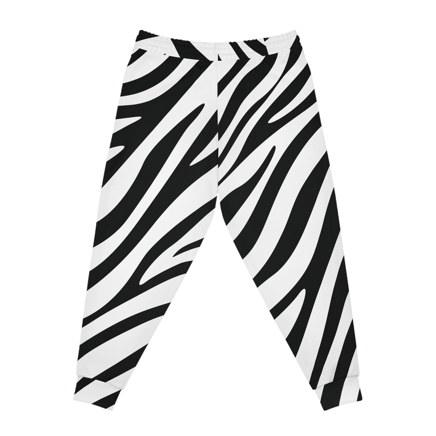 Zebra Print Athletic Joggers — Black & White AOP Sweatpants with "Supa" Accent