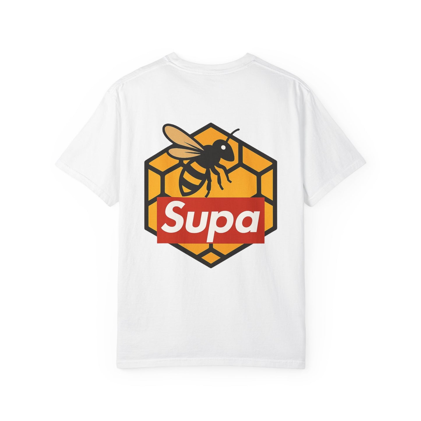 Supa Bee T-Shirt — Retro Box Logo with Honeycomb & Bee Graphic
