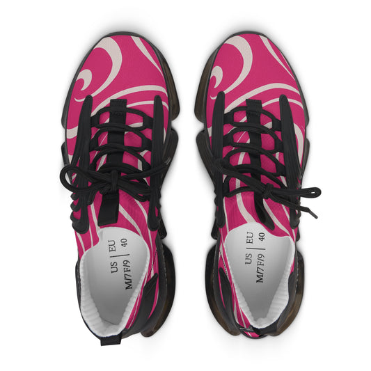 Women's Mesh Sneakers — Pink Swirl Breathable Athletic Shoes