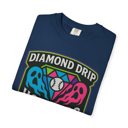 Diamond Drip Horrors Baseball T-Shirt — Fang Fielder Graphic Tee