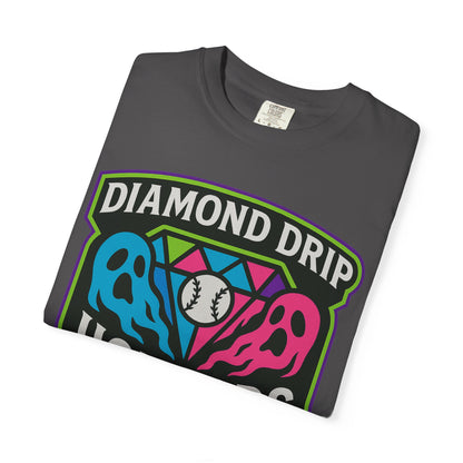 Diamond Drip Horrors T-Shirt — Retro Horror Baseball Graphic Tee