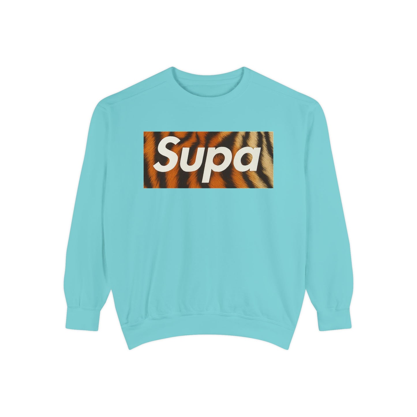 Supa Tiger Unisex Sweatshirt - Trendy Garment-Dyed Apparel