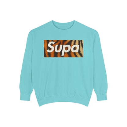 Supa Tiger Unisex Sweatshirt - Trendy Garment-Dyed Apparel