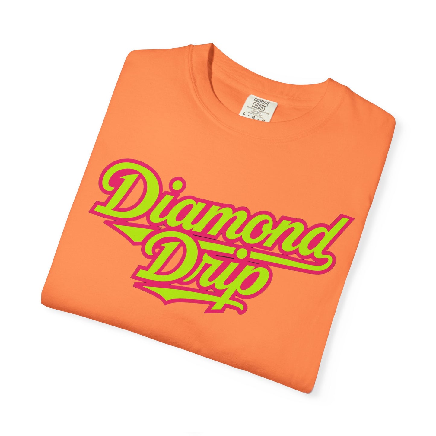 Diamond Drip Graphic T-Shirt — Retro Script Logo Tee
