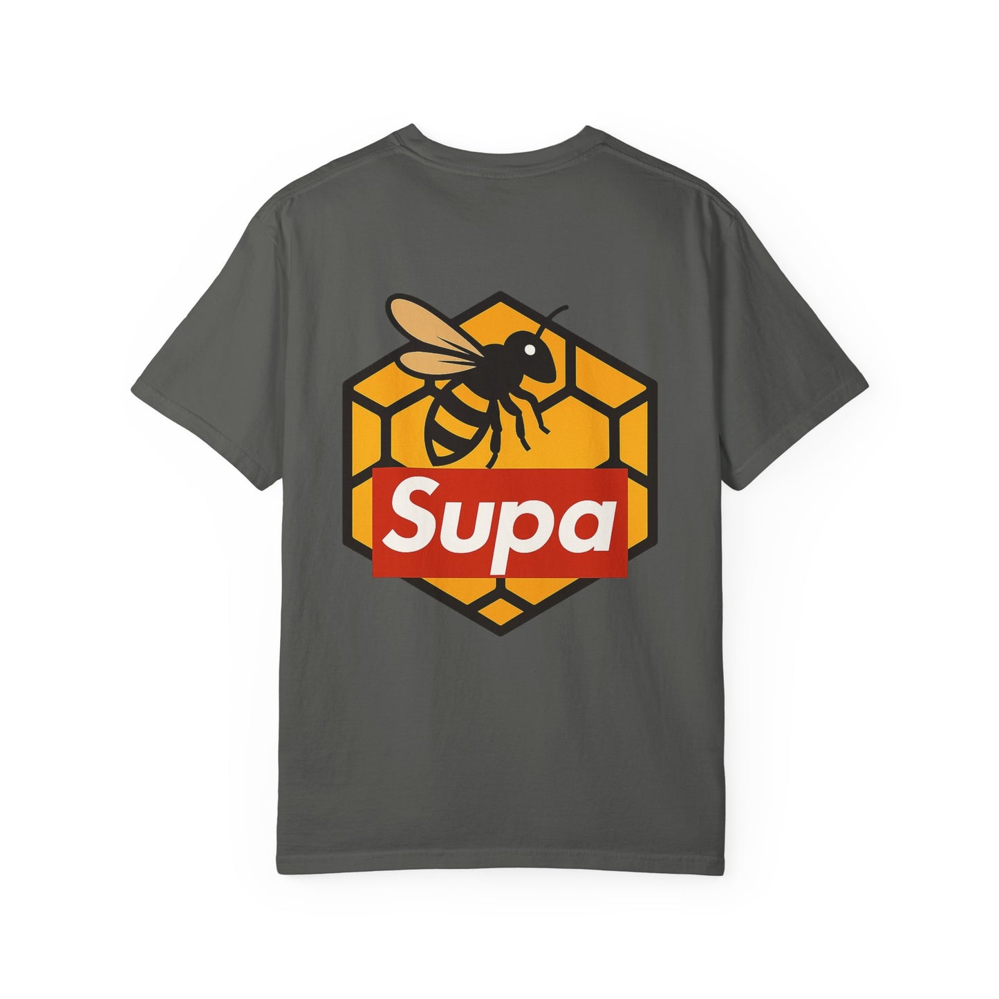 Supa Bee T-Shirt — Retro Box Logo with Honeycomb & Bee Graphic