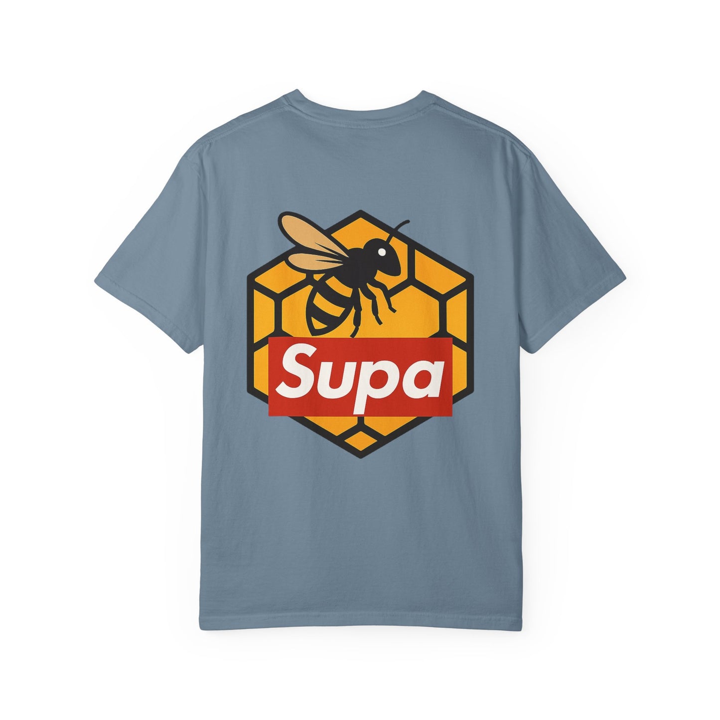 Supa Bee T-Shirt — Retro Box Logo with Honeycomb & Bee Graphic