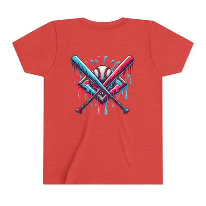Sporty Youth Graphic Tee with Colorful Baseball Design