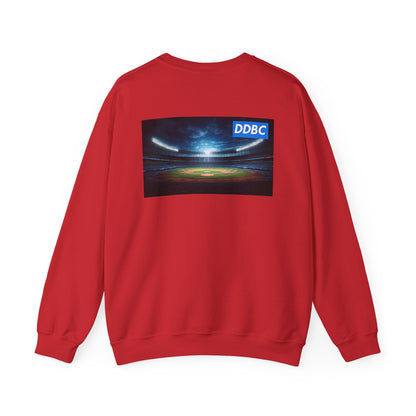 Dripping Blue Diamond Crewneck Sweatshirt — Stadium Nightscape Back Print