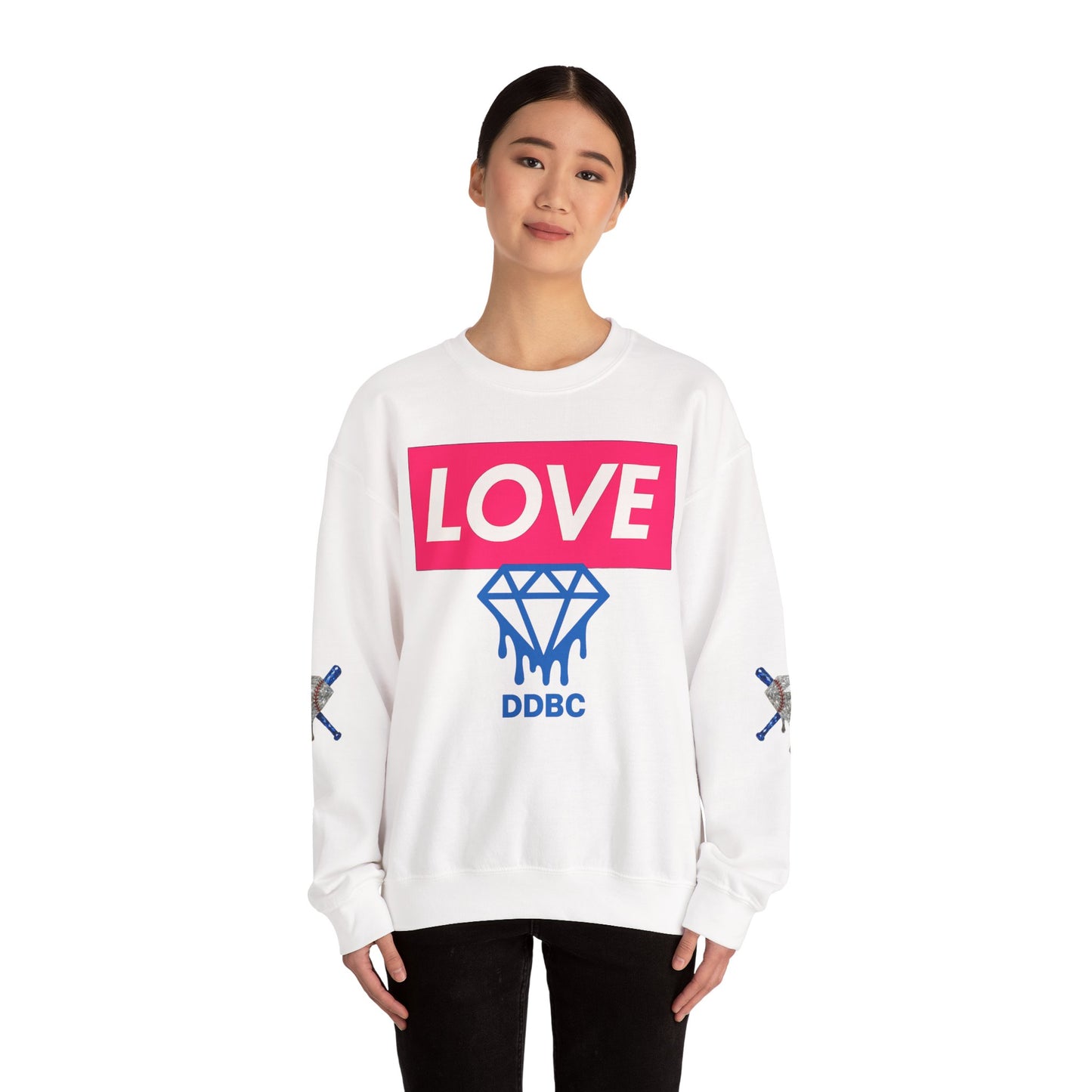 LOVE Diamond Crewneck Sweatshirt — DDBC Logo Graphic Crew