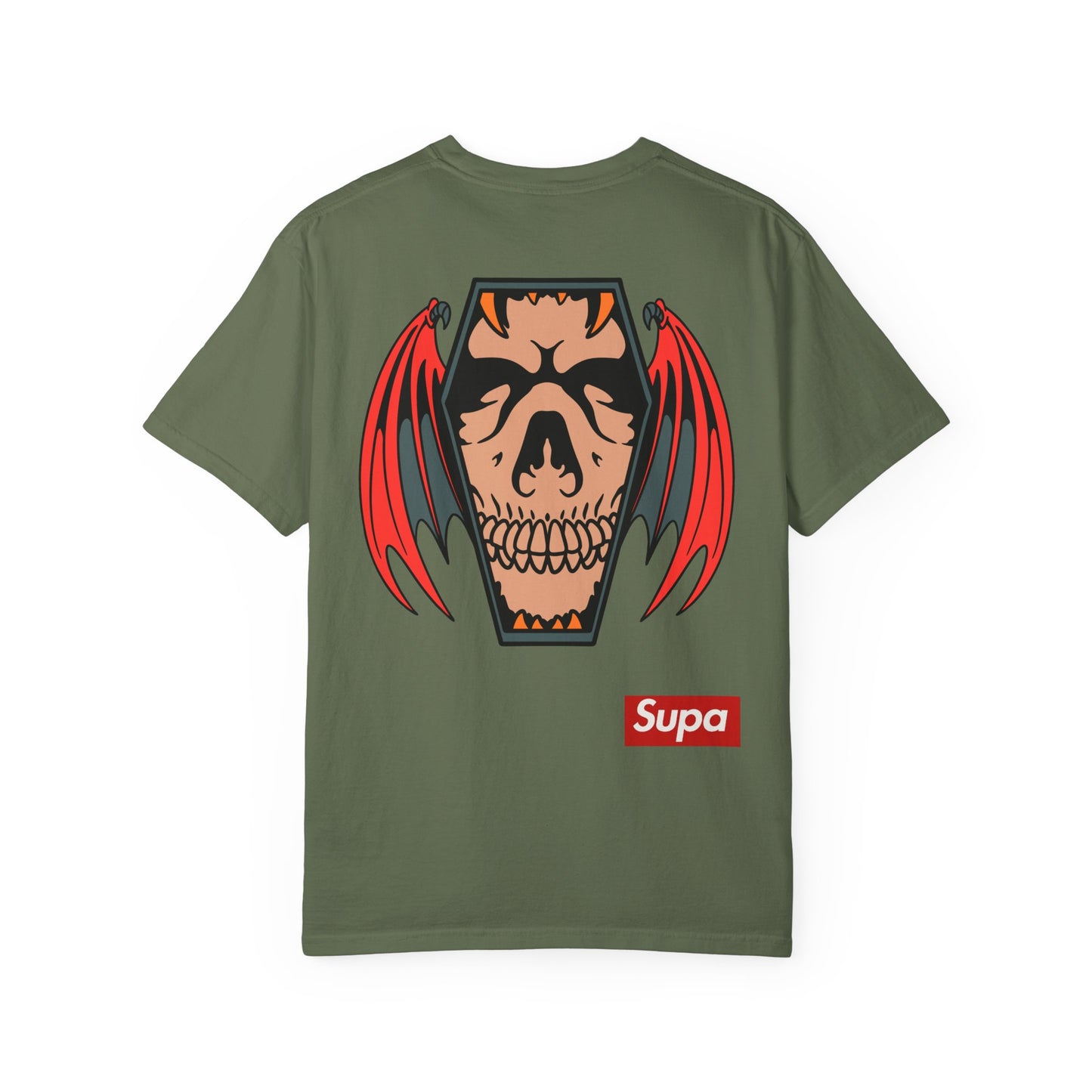 Skull Coffin Tee — Supa Winged Skull Graphic T-Shirt