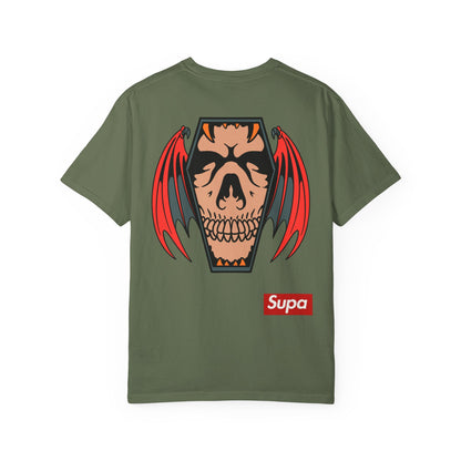 Skull Coffin Tee — Supa Winged Skull Graphic T-Shirt