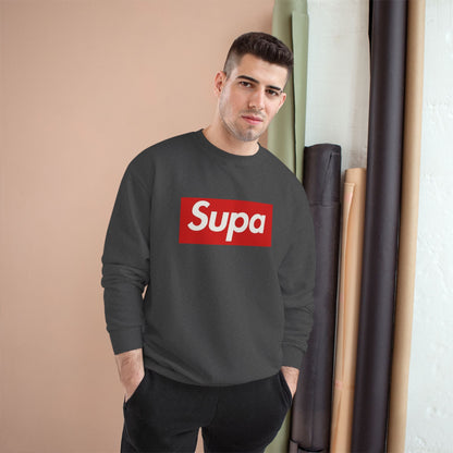 Supa Bee Champion Sweatshirt - Stylish & Cozy White Crewneck