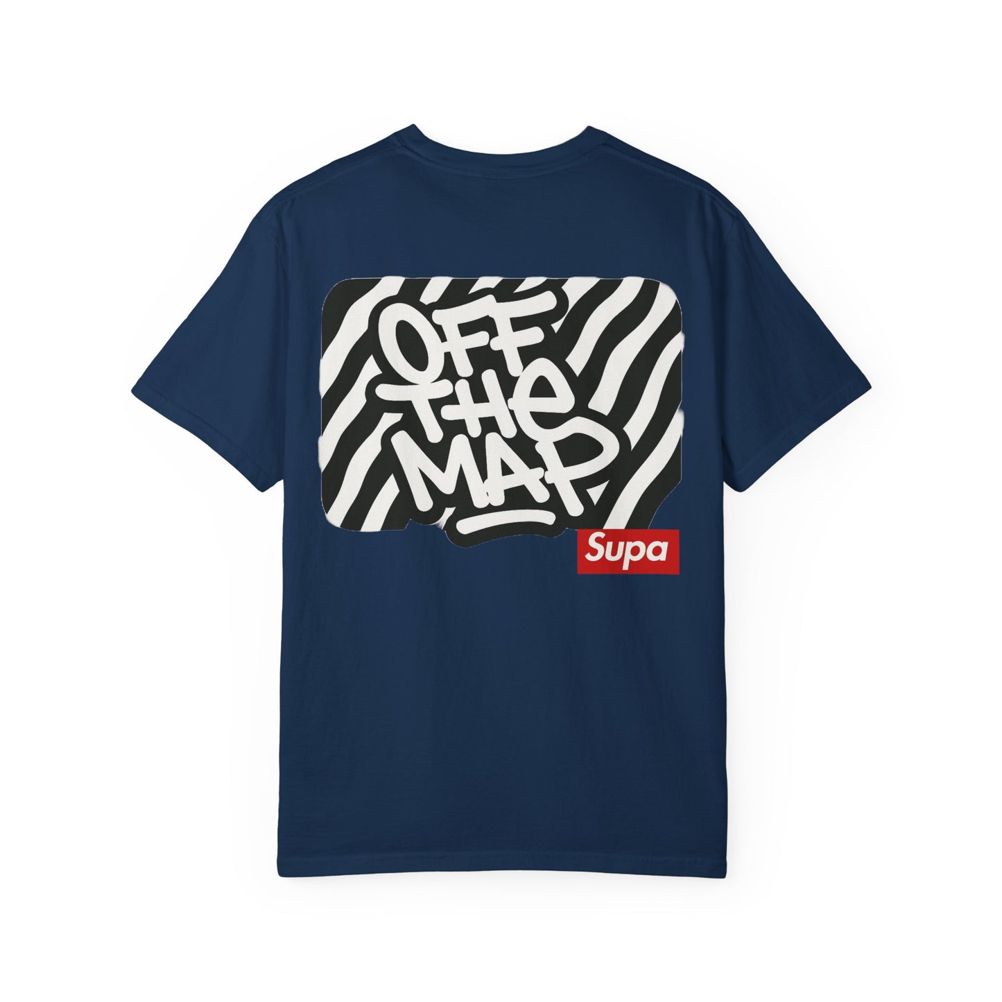 Panda Hoodie Graphic T‑Shirt — 'Supa' Front & 'Off The Map' Zebra Back