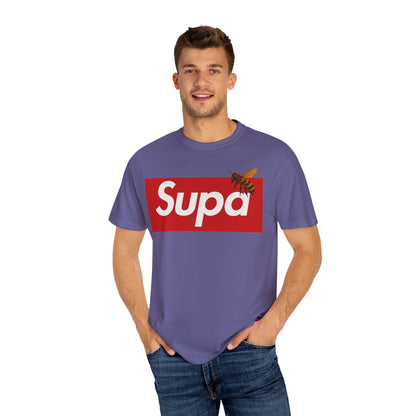 Supa Bee T-Shirt — Retro Box Logo with Honeycomb & Bee Graphic