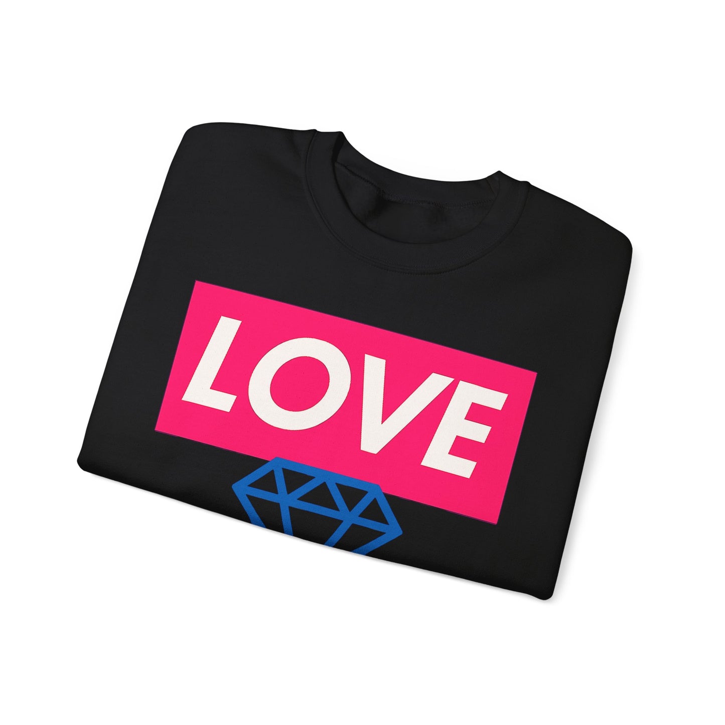 LOVE Diamond Crewneck Sweatshirt — DDBC Logo Graphic Crew