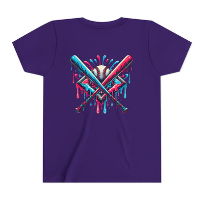 Sporty Youth Graphic Tee with Colorful Baseball Design