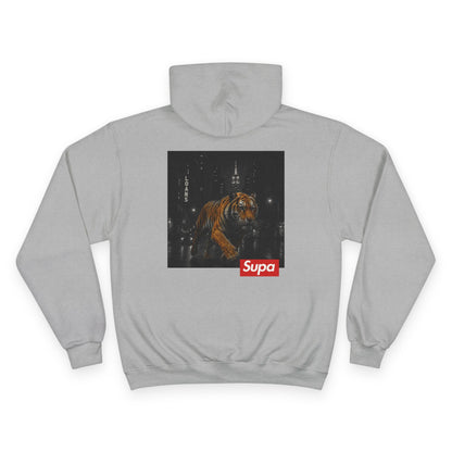Supa Champion Hoodie - Stylish Tiger Graphic Sweatshirt