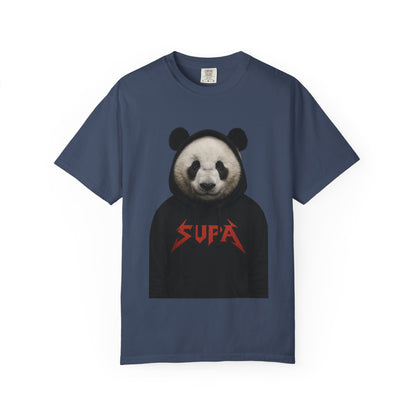 Panda Hoodie Graphic T‑Shirt — 'Supa' Front & 'Off The Map' Zebra Back