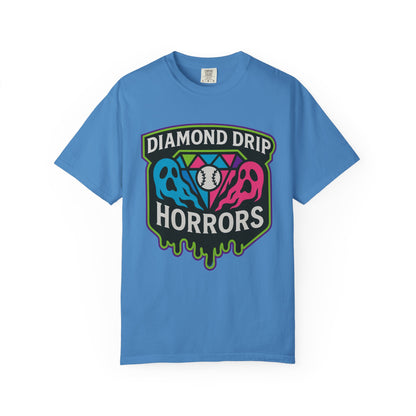 Diamond Drip Horrors Baseball T-Shirt — Fang Fielder Graphic Tee