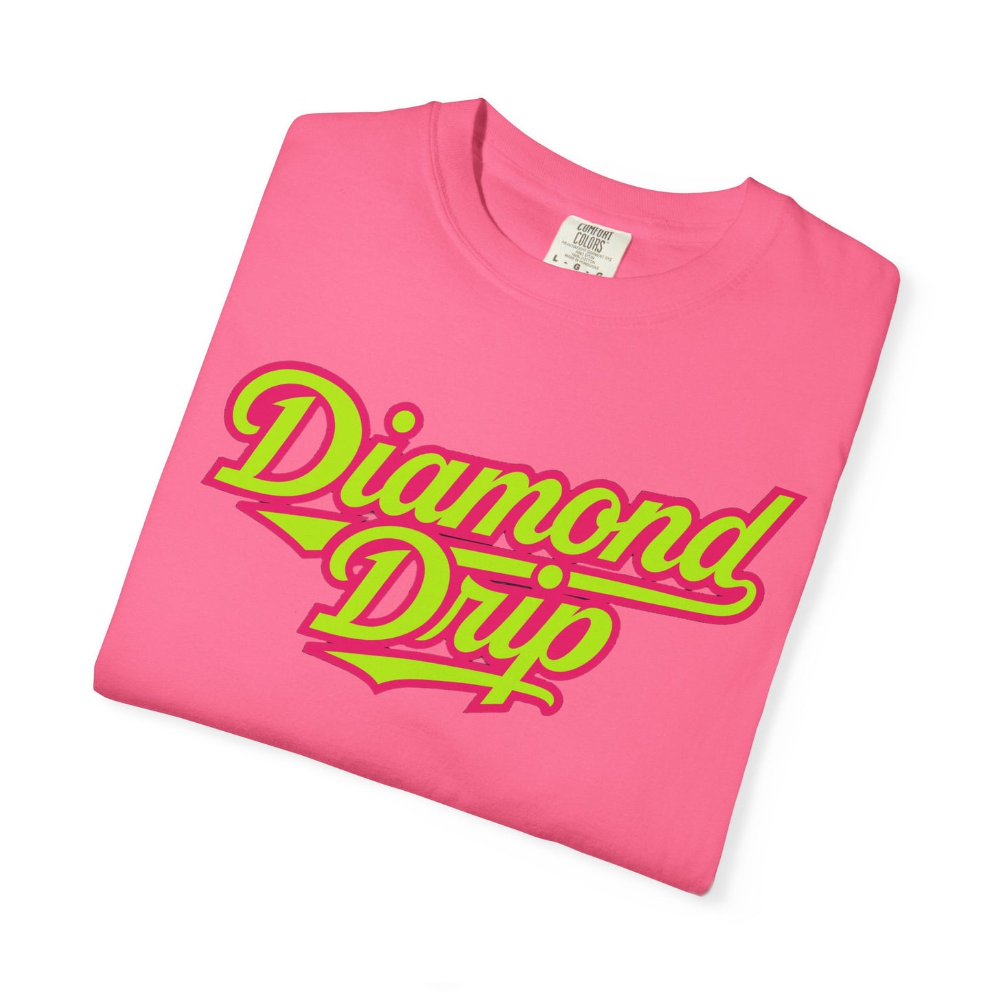 Diamond Drip Graphic T-Shirt — Retro Script Logo Tee