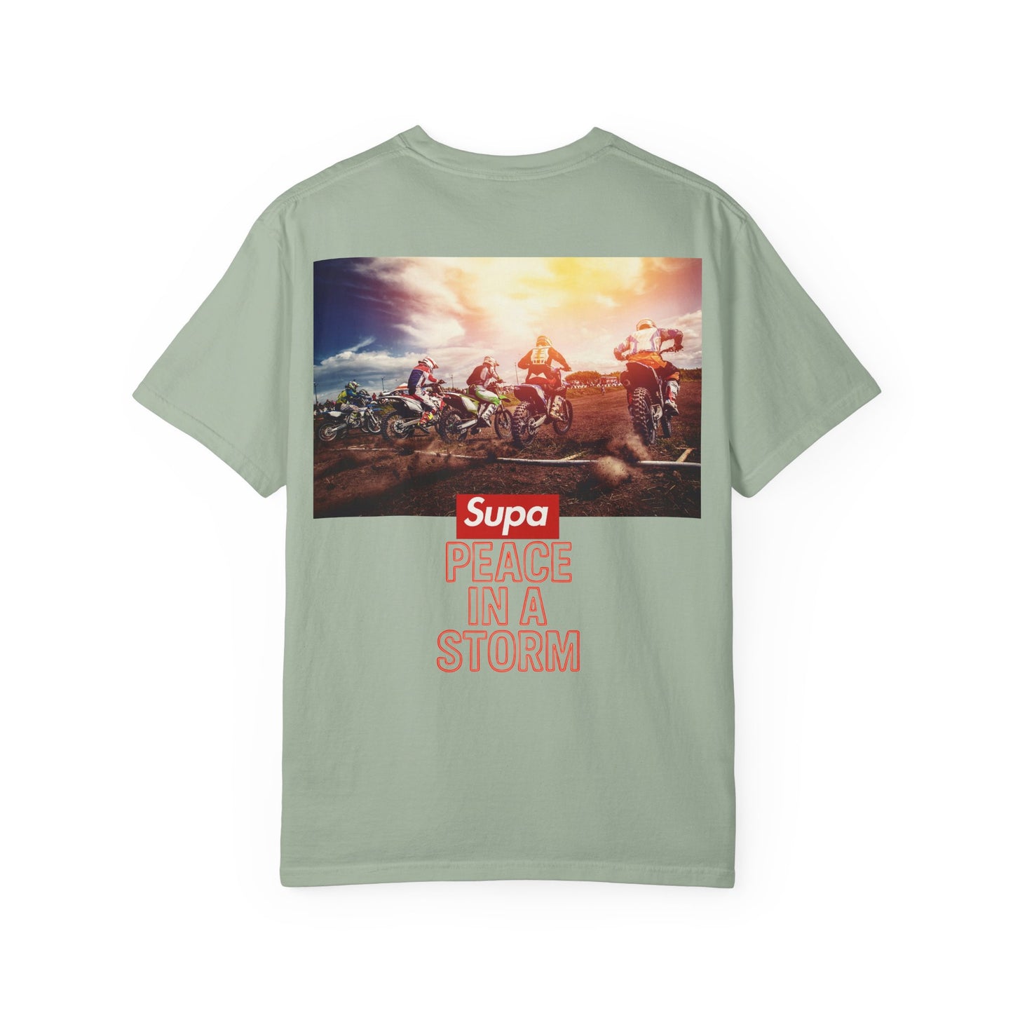 Motocross T-Shirt — "Supa" Logo & Back Graphic (Peace in a Storm)