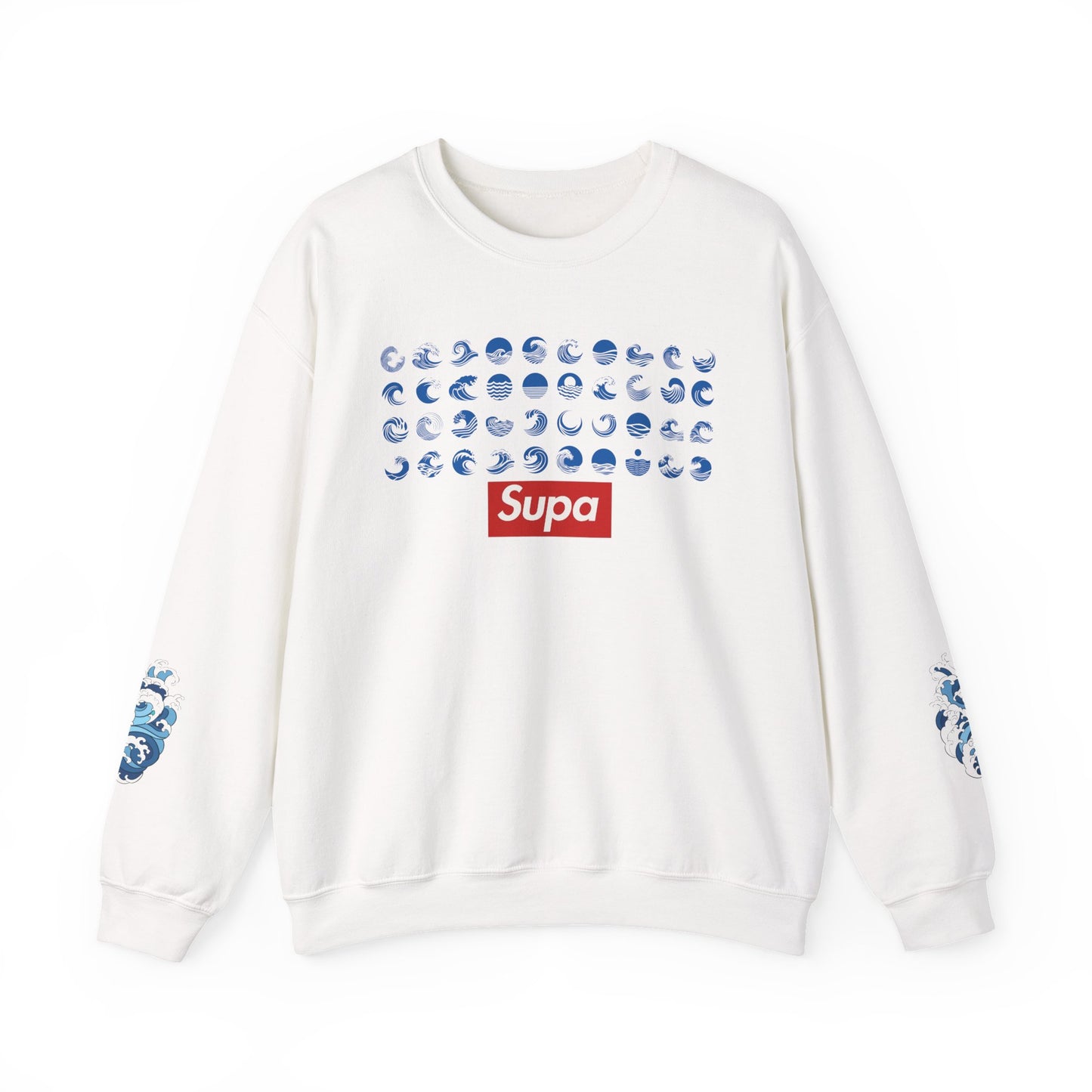 Supa Surf Crewneck Sweatshirt – Vintage Surf Photo & Logo Pullover