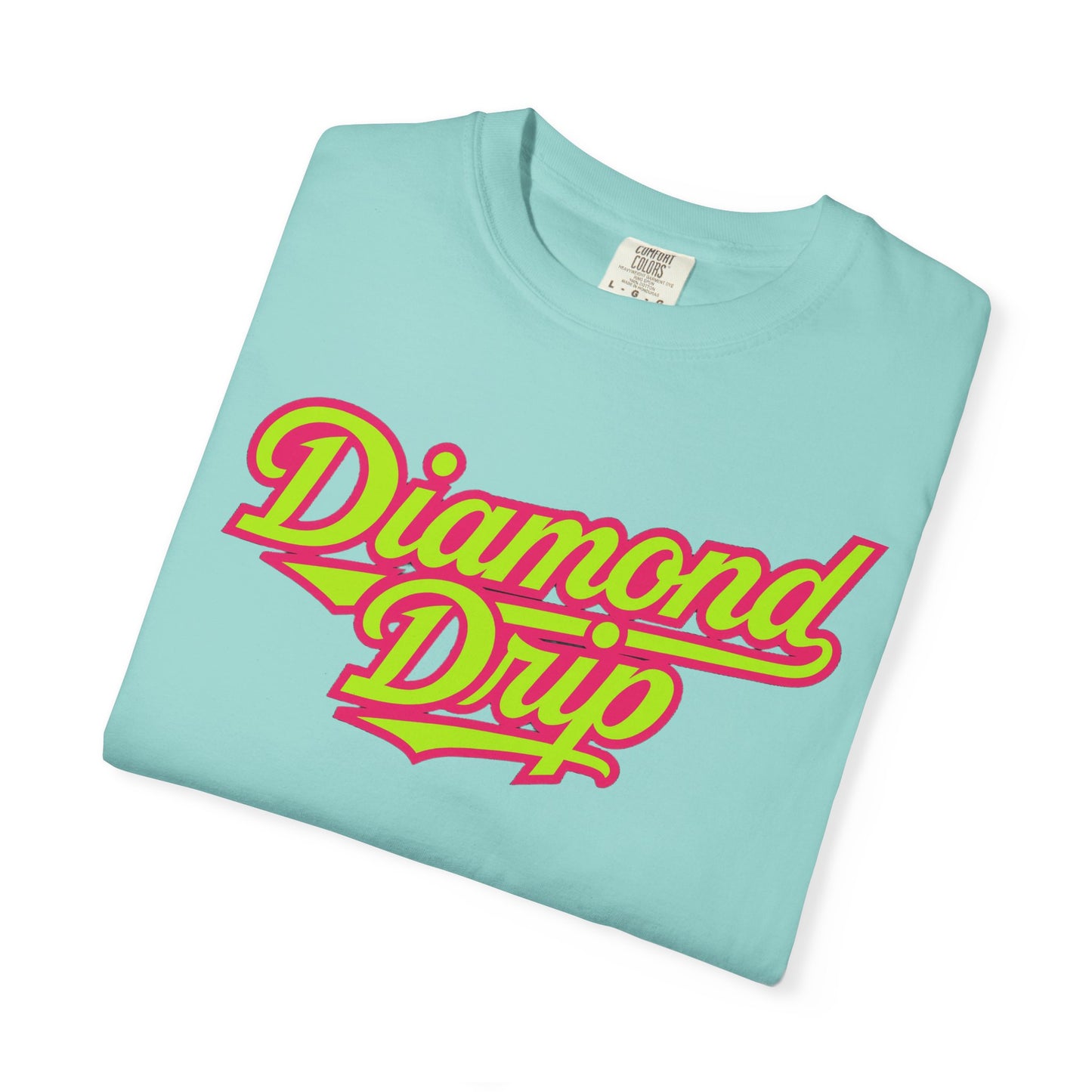 Diamond Drip Graphic T-Shirt — Retro Script Logo Tee