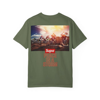 Motocross T-Shirt — "Supa" Logo & Back Graphic (Peace in a Storm)
