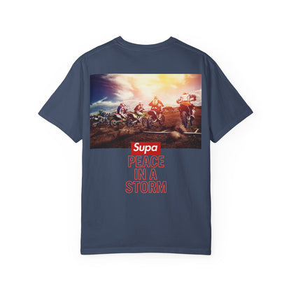 Motocross T-Shirt — "Supa" Logo & Back Graphic (Peace in a Storm)