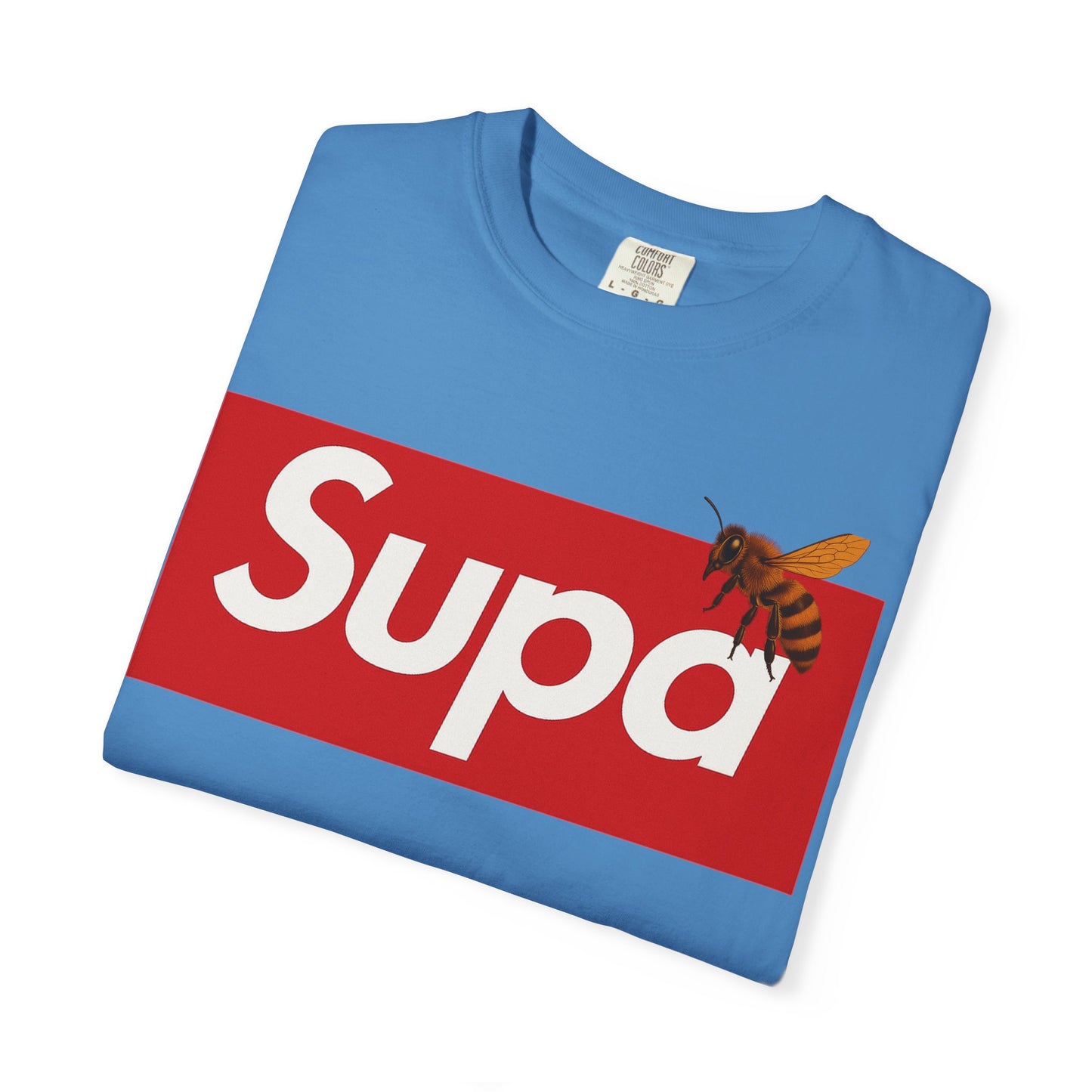 Supa Bee T-Shirt — Retro Box Logo with Honeycomb & Bee Graphic