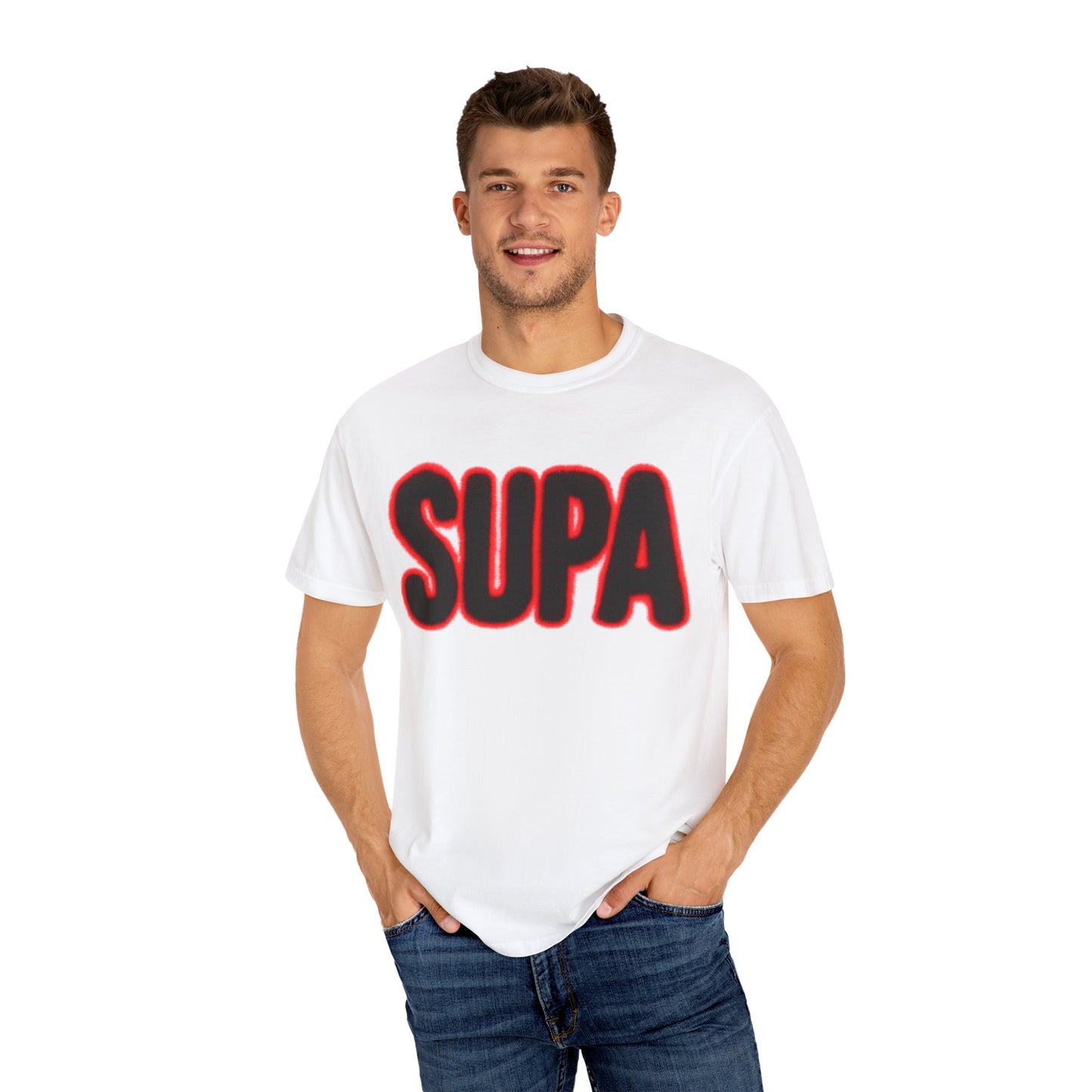 Supa Graphic T-Shirt — Streetwear Nightscape Tee with Bold Logo