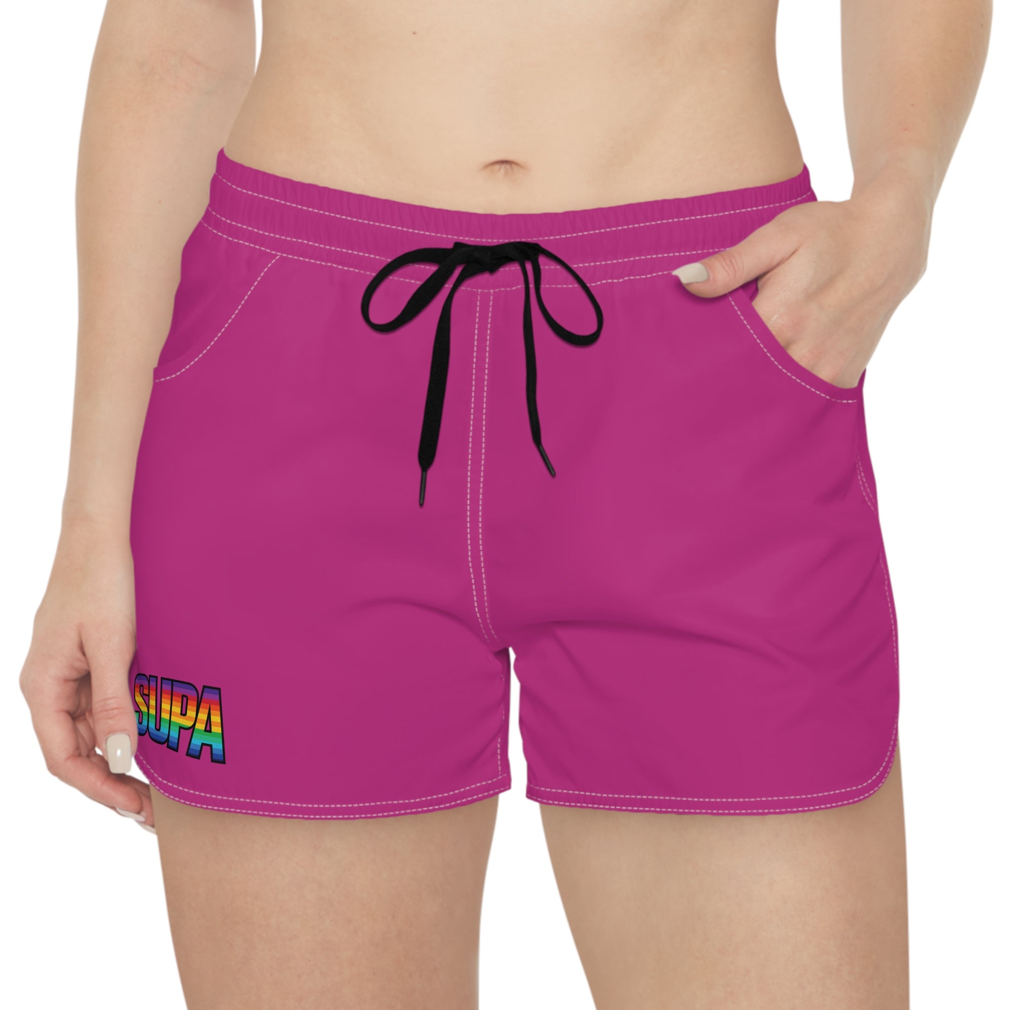 Supa Retro Rainbow Graphic Women's Casual Shorts
