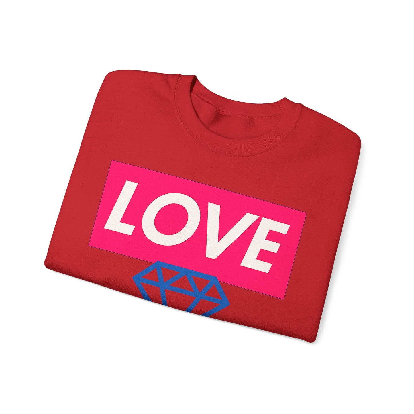 LOVE Diamond Crewneck Sweatshirt — DDBC Logo Graphic Crew