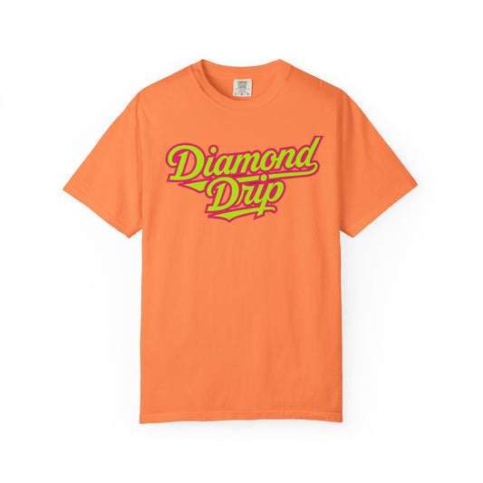 Diamond Drip Graphic T-Shirt — Retro Script Logo Tee