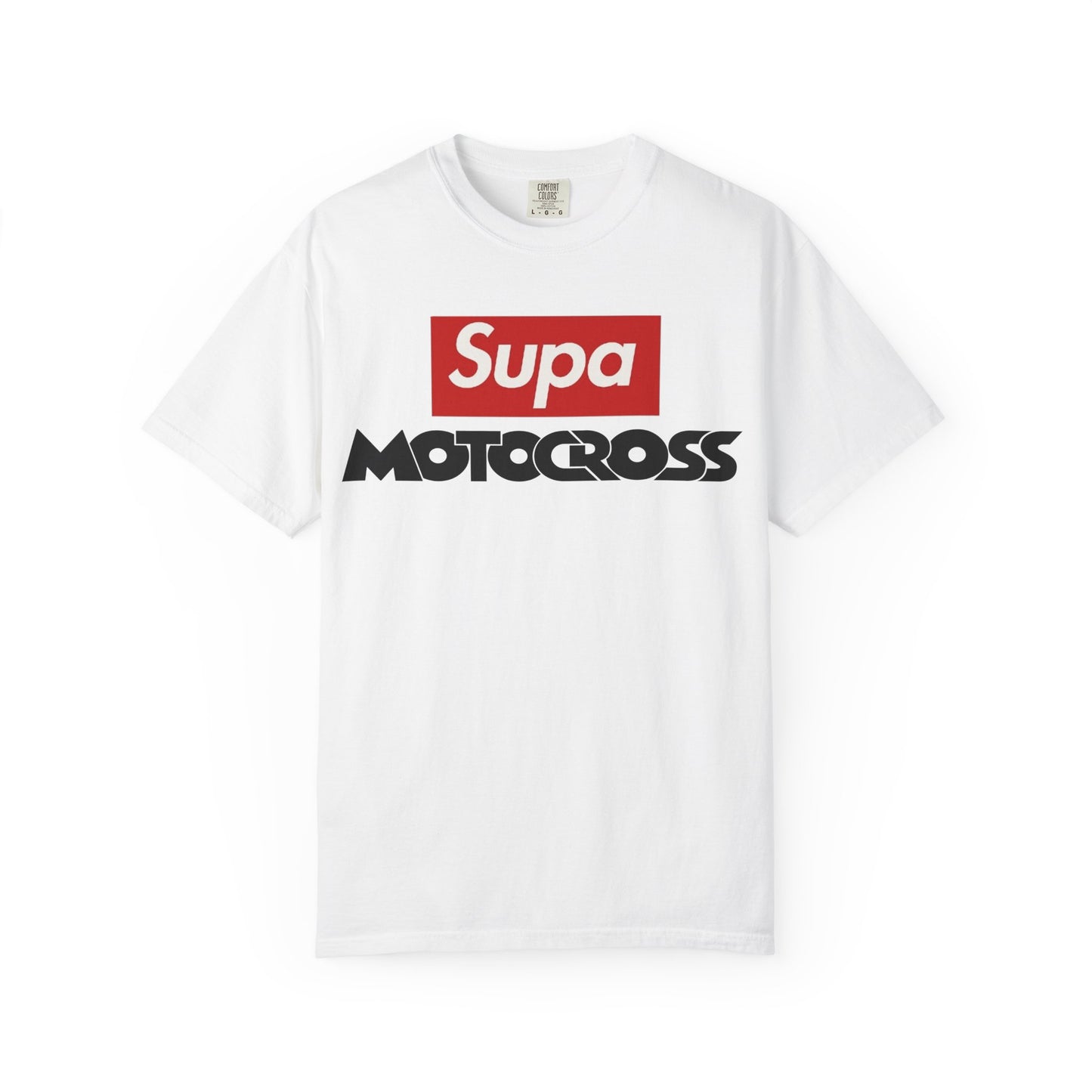 Motocross T-Shirt — "Supa" Logo & Back Graphic (Peace in a Storm)