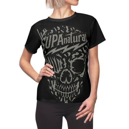 SUPAnatural Skull Women's Tee — Gothic Skull Graphic All-Over Print