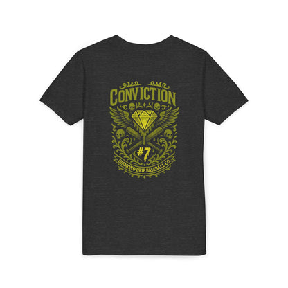 Conviction Youth Short Sleeve Tee - Inspirational Graphic T-Shirt for Kids