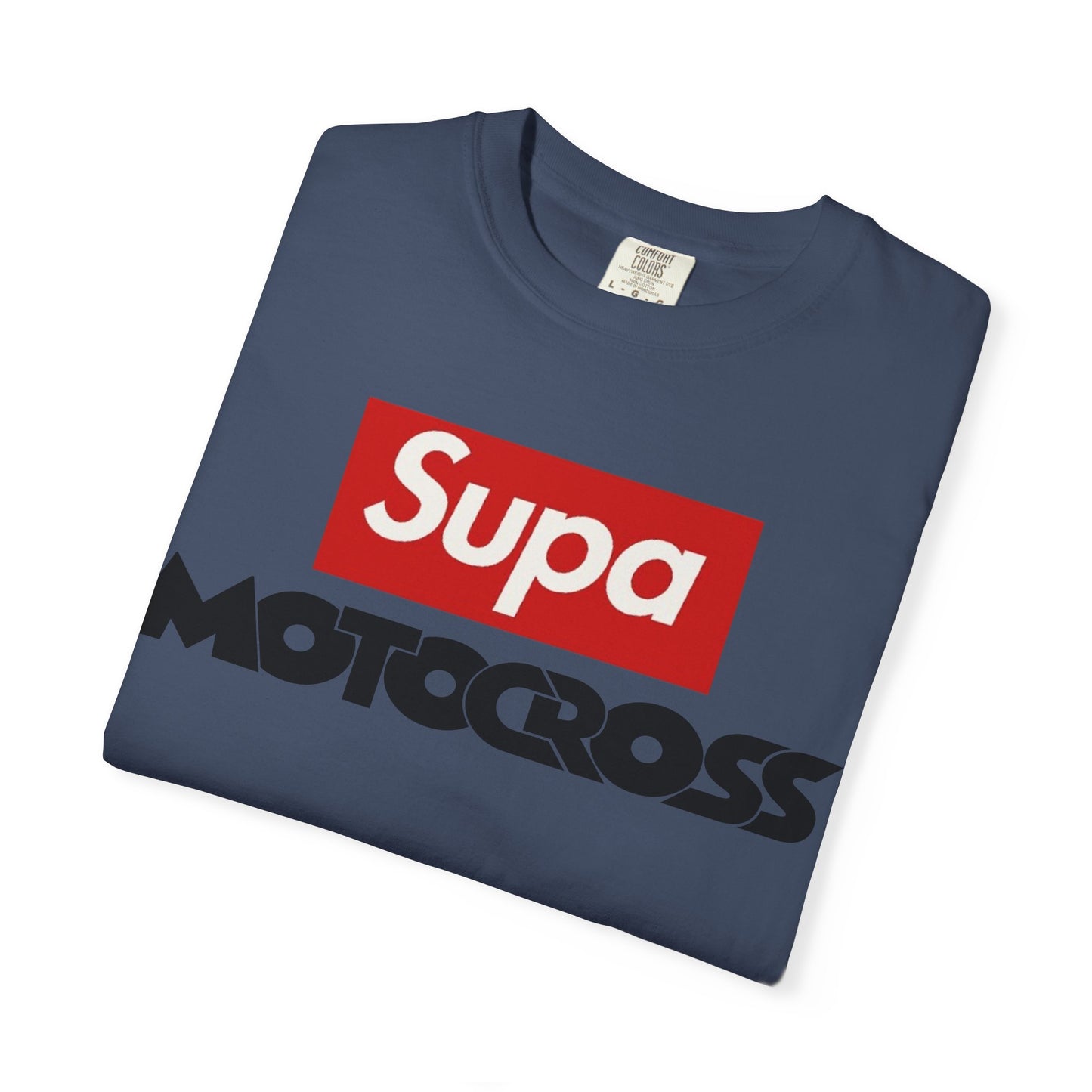 Motocross T-Shirt — "Supa" Logo & Back Graphic (Peace in a Storm)