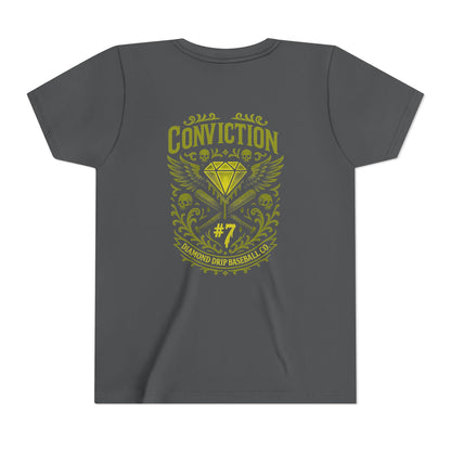 Conviction Youth Short Sleeve Tee - Inspirational Graphic T-Shirt for Kids