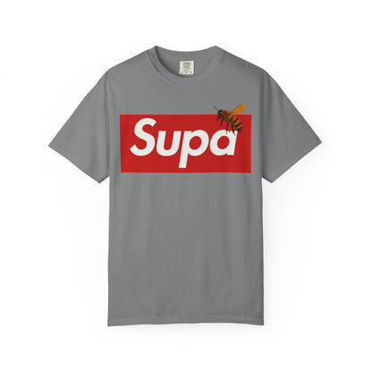 Supa Bee T-Shirt — Retro Box Logo with Honeycomb & Bee Graphic